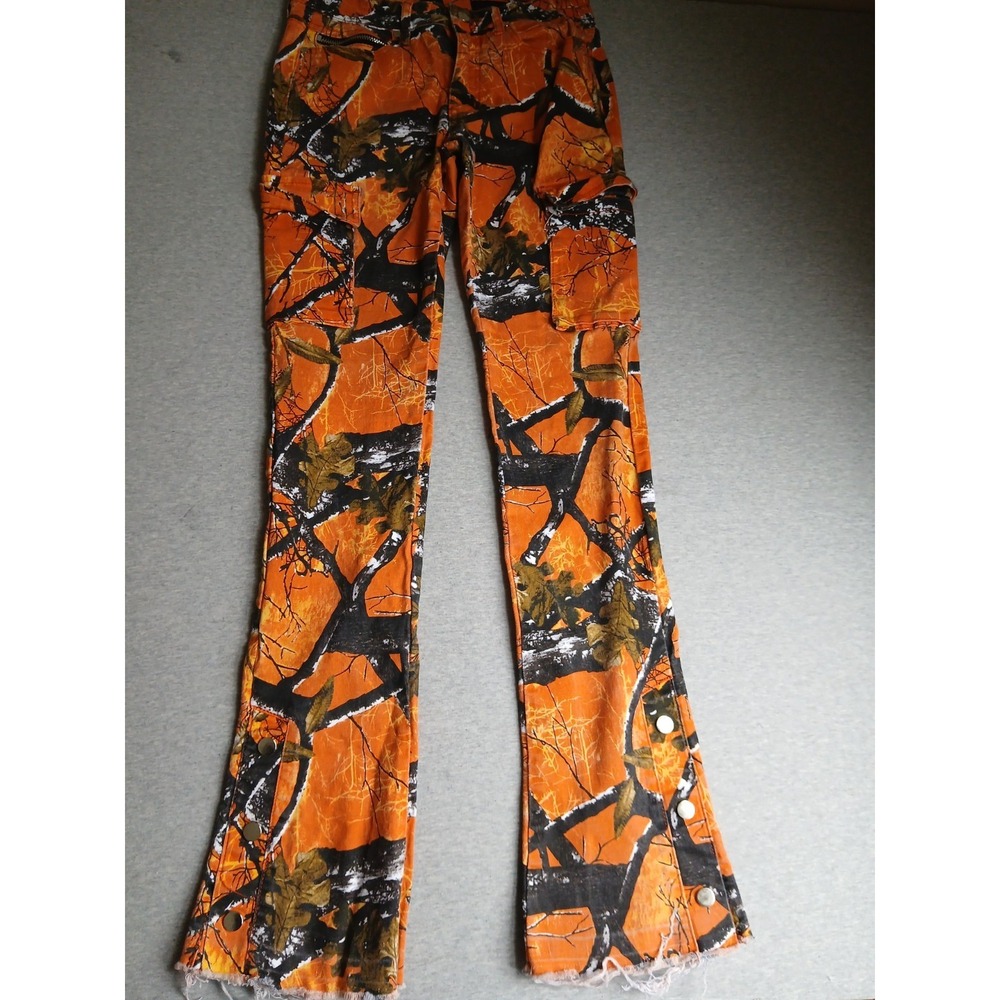 Rockstar Original Jeans 32x36 Camo Cargo Flare Grunge Gorpcore Retro Y2k